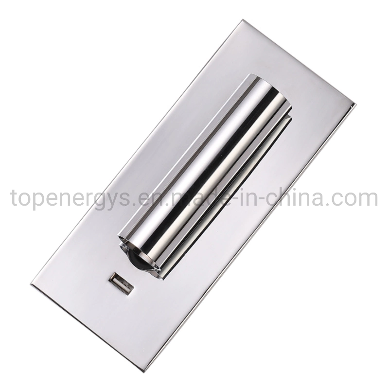 Luz de Parede LED USB Hiden Switch 5V 2A Carregador USB Quarto Hotel Iluminação de Leitura ao Lado da Cama Lâmpada Decoração Moderna Aplique LED Loft