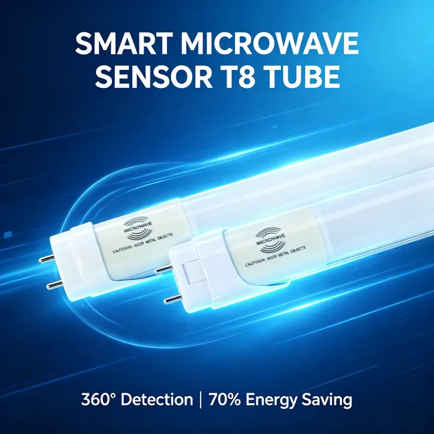 Tubo LED micro-ondas detecção 360