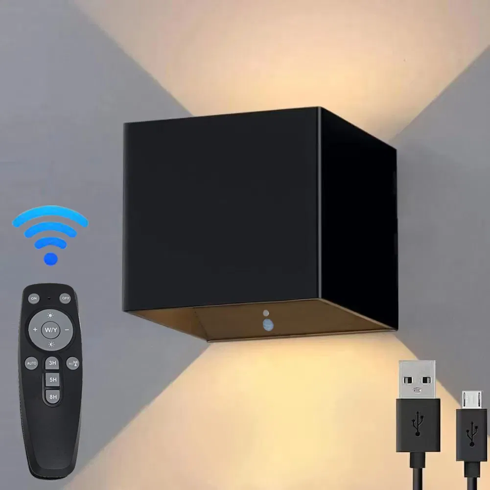 Controle Remoto de Toque Luminárias de Parede LED Modernas com Bateria Recarregável