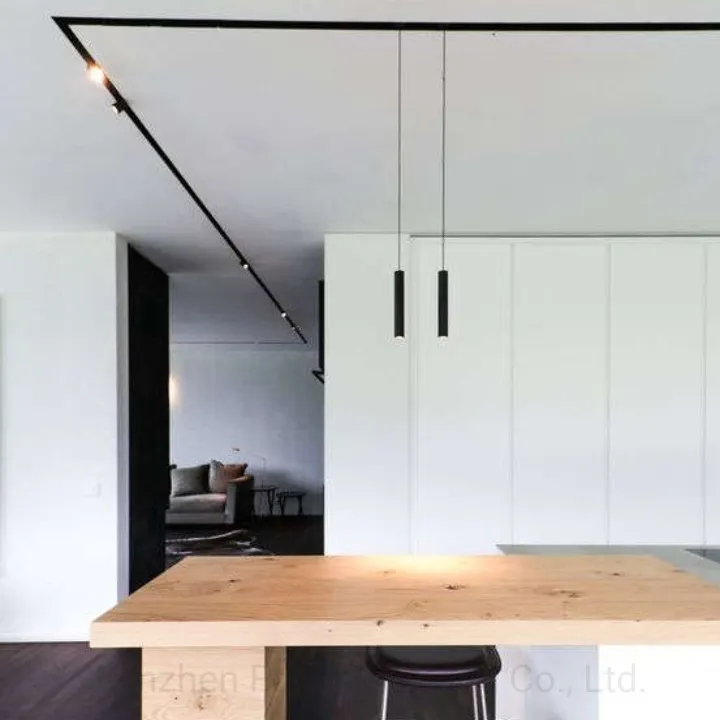 DC48V Luzes Magnéticas de Trilho Magnético Linear de Alumínio para Teto Recessado Suspenso Criativo 0.5m 1m 2m 3m Luzes LED Magnéticas de Trilho Iluminação Industrial