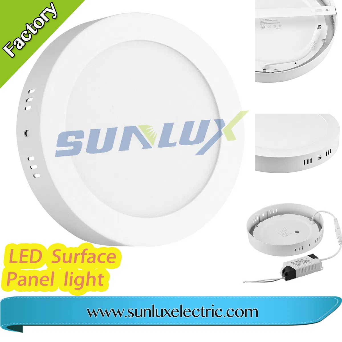 Painel LED Slim Quadrado Montado na Superfície de Alumínio de Qualidade 12W 18W 85V-265V