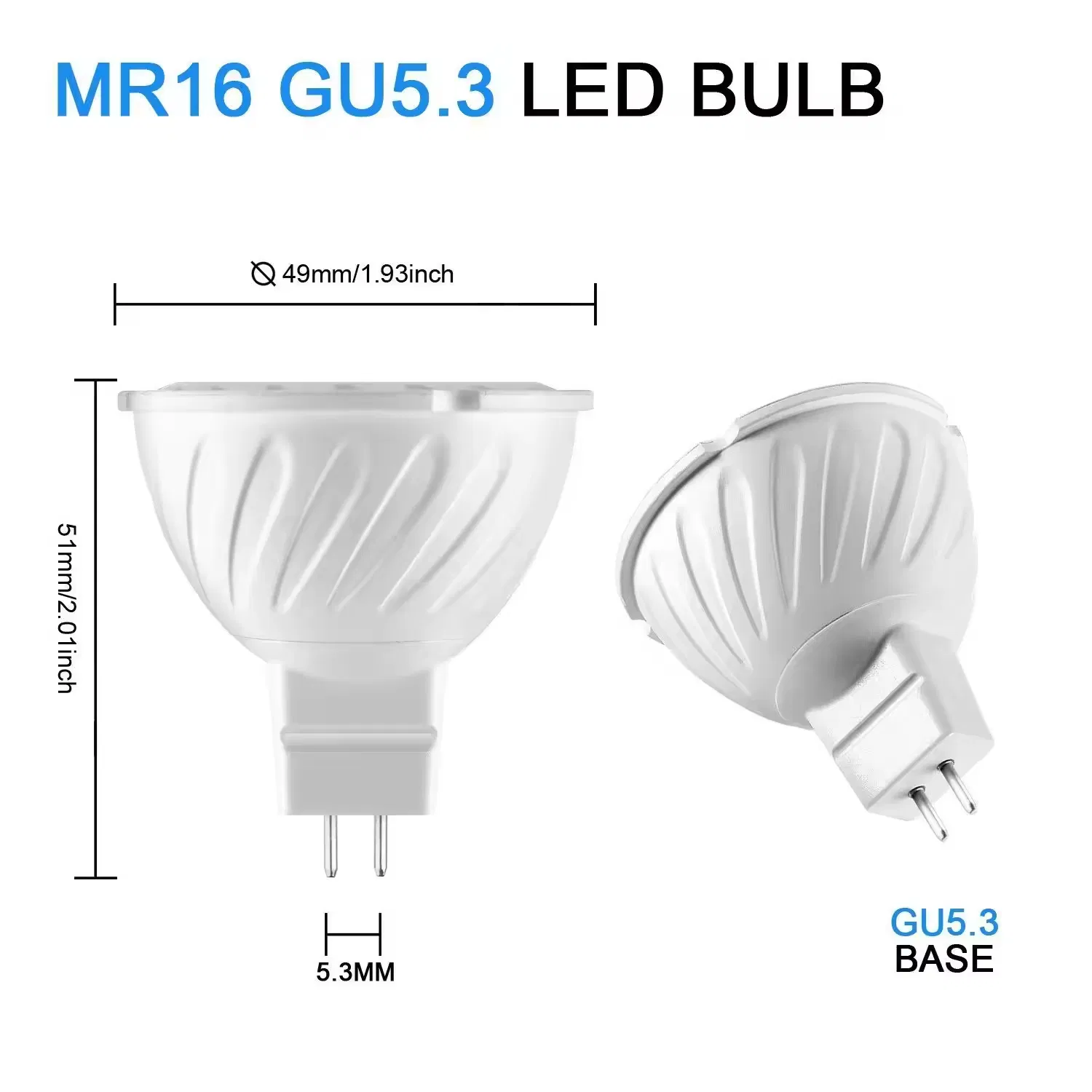 MR16 Copo de Holofote de Alumínio 4W 6W 7W 100V 265V Gu5 3 Luz Spot LED com CE RoHS Aplicável para Sala de Estar Corredor
