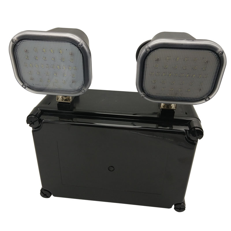 2 X 6W Iluminação de Emergência LED Twin Spot IP65 com Bateria Ni-CD