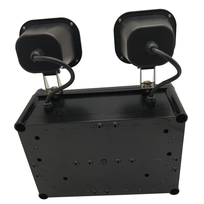 2 X 6W Iluminação de Emergência LED Twin Spot IP65 com Bateria Ni-CD