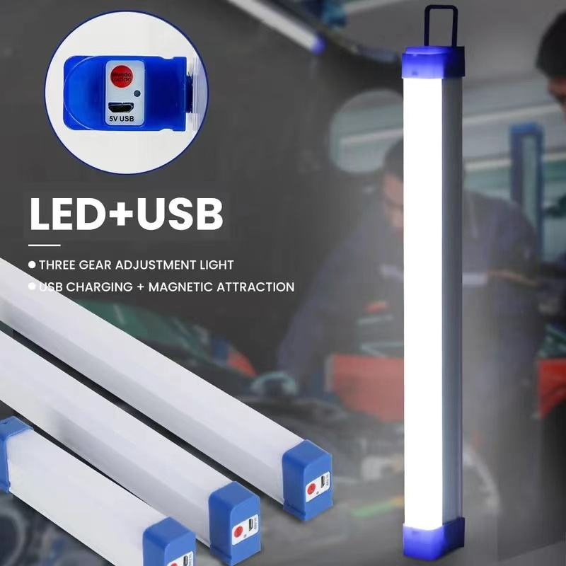 Lanterna Tubular LED Portátil de Emergência com Carga USB T5 T8 60W 40W