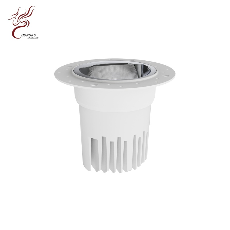 Downlight assimétrico eficiente e holofote embutido polarizado LED