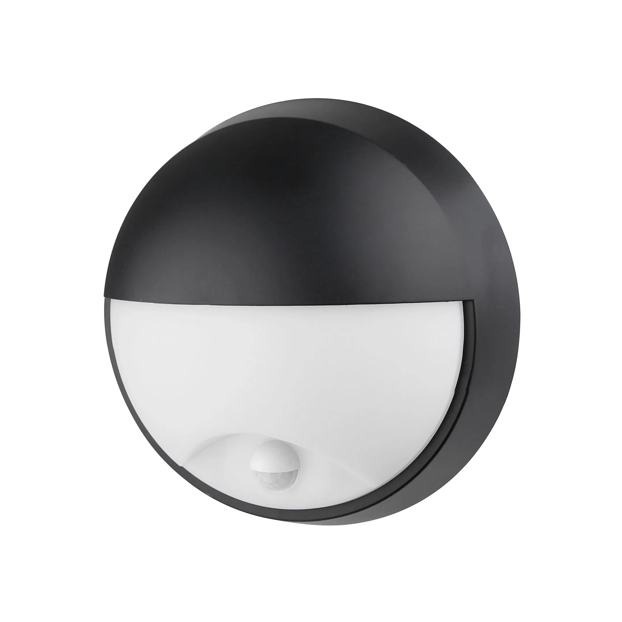 Lâmpada de Bulkhead LED Preta com Sensor PIR IP65 18W 3000K 4000K 6000K CCT Fábrica de Alta Qualidade