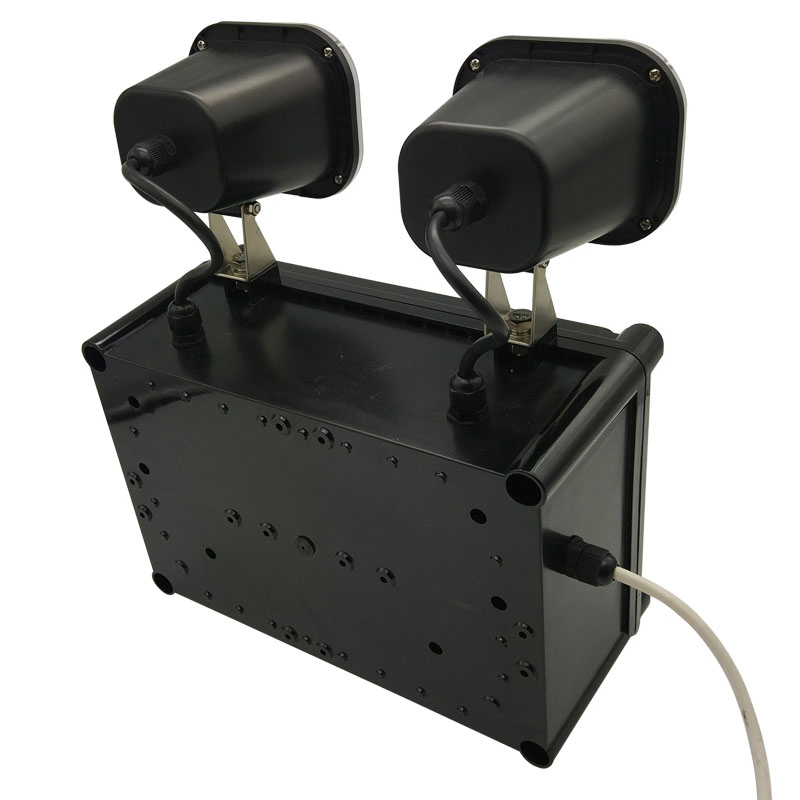 2 X 6W Iluminação de Emergência LED Twin Spot IP65 com Bateria Ni-CD