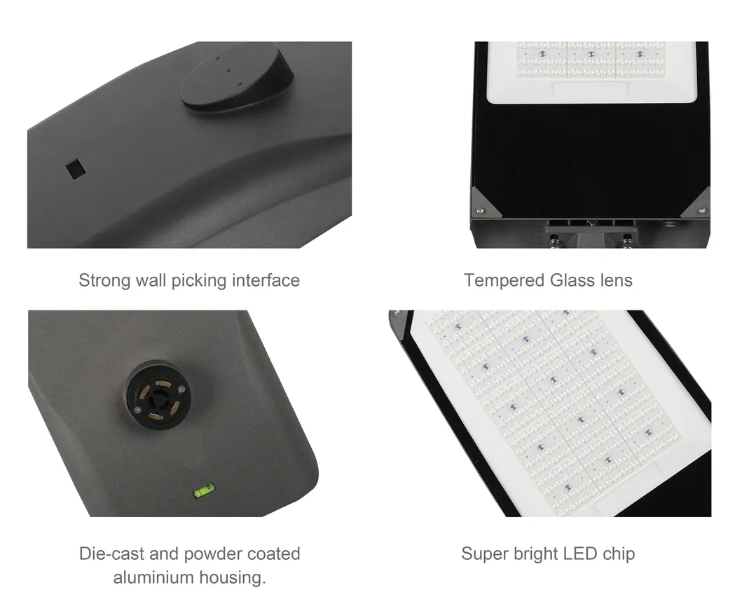 Iluminação Pública Inteligente LED para Economia de Energia 4000K Controle Inteligente IP66 Lâmpada de Rua à Prova d'Água Solução de Luz para Estacionamento LED
