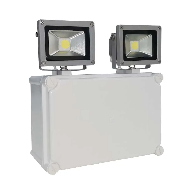 2 X 6W Iluminação de Emergência LED Twin Spot IP65 com Bateria Ni-CD