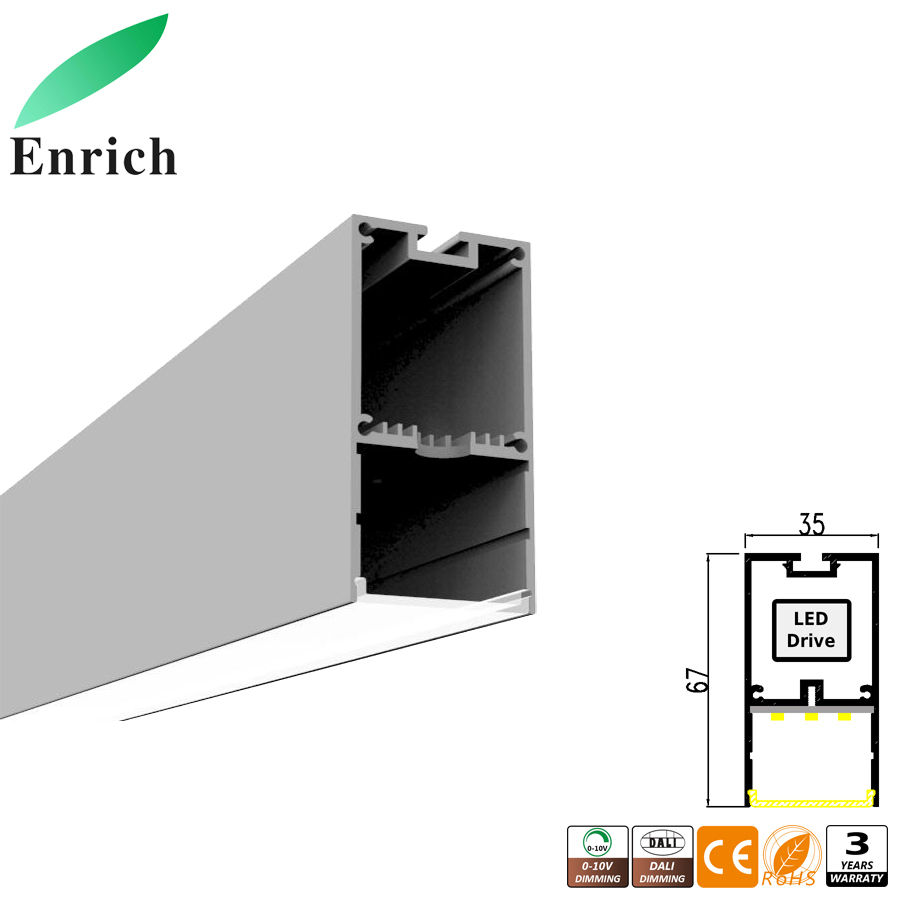 Luminária de Pendente Linear LED para Iluminação Interna