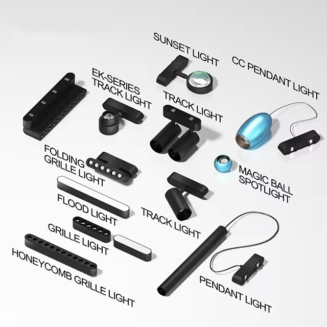 12W Iluminação Interior LED Magnética Moderna Luzes Spot COB para Comércio em Trilho