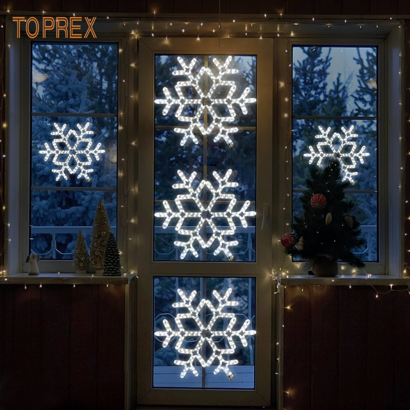 Luzes de Cordão Decorativas de Flocos de Neve LED que Brilham no Escuro para o Festival de Ramadan