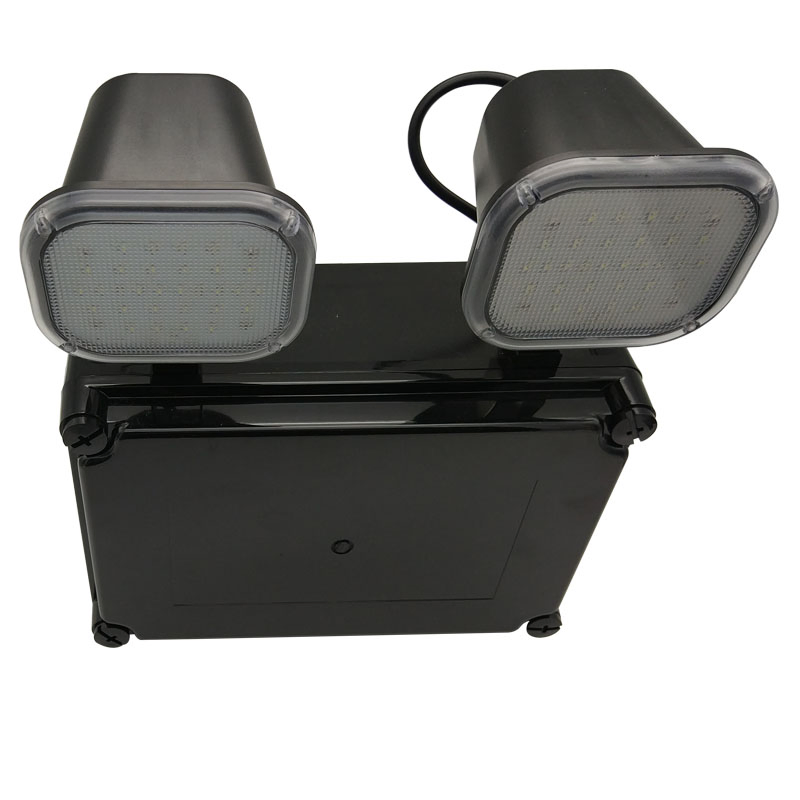 2 X 6W Iluminação de Emergência LED Twin Spot IP65 com Bateria Ni-CD
