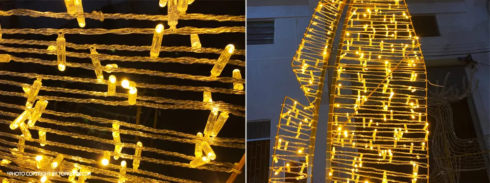Estrutura de ornamentos em acrílico