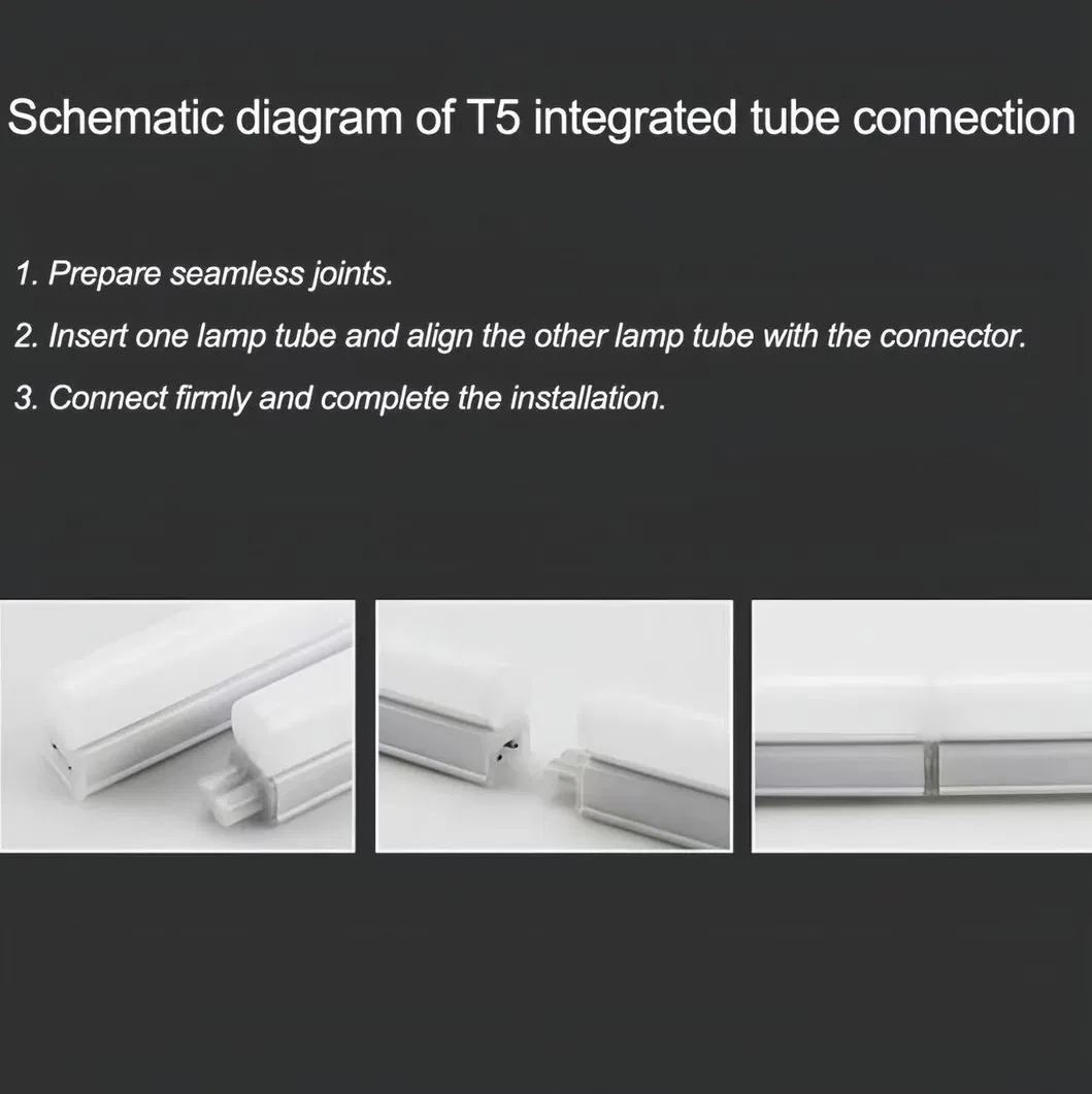 Lâmpada Tubular LED T5 Instalação