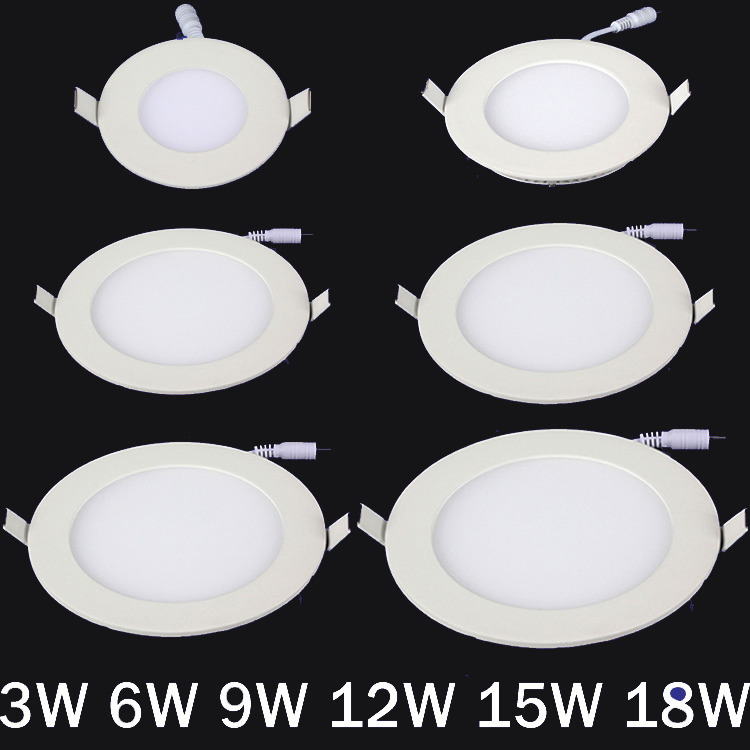 18W Luz de Painel LED Recessada Redonda para Teto Interior