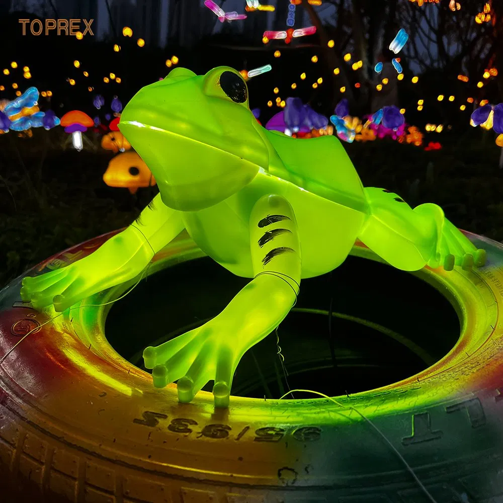 Lâmpada de Luz LED de Sapo Bonito Toprex Atacado para Jardim, Decoração de Paisagem, Exibição de Halloween, Ornamento de Decoração Externa