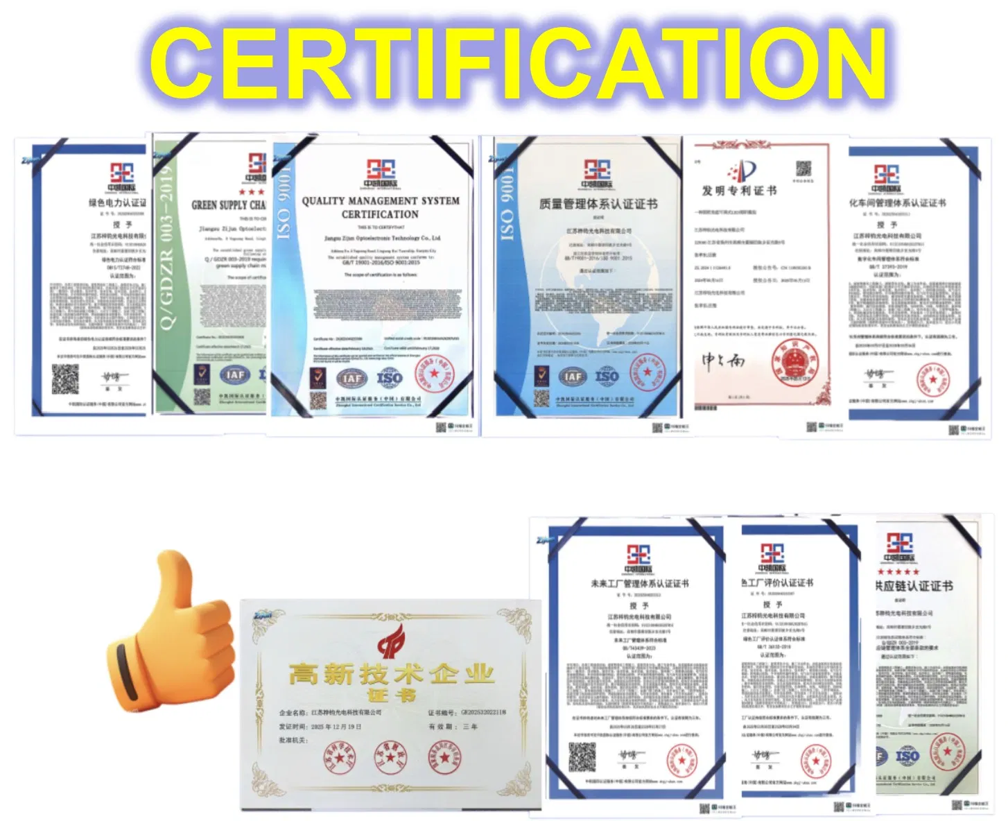 Certificados CE RoHS