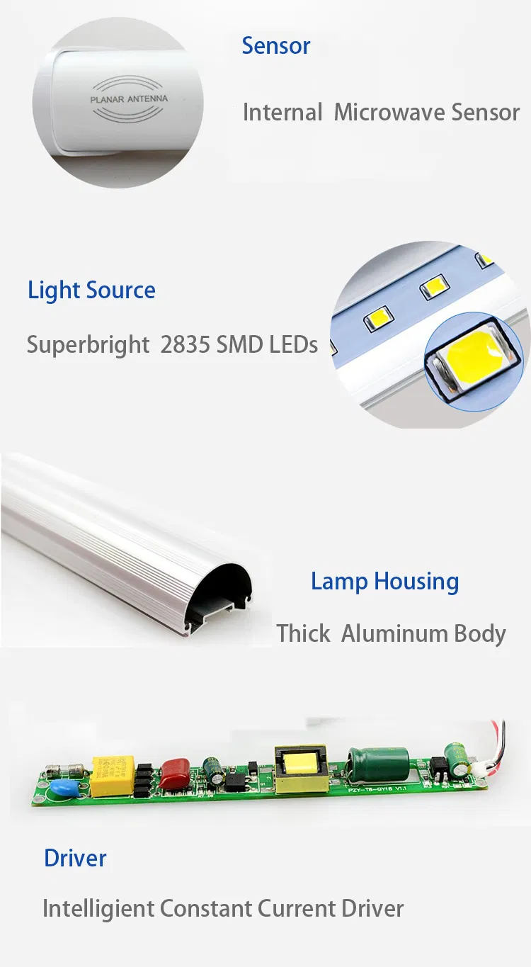 Sensor de Movimento PIR Radar 4FT 8FT LED T8 Tubo de Luz Sensor