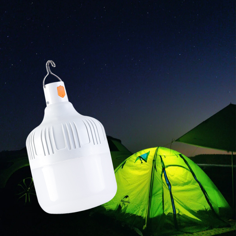 Lâmpada LED Recarregável Utilitária Phulal Brand E27 B22 Lâmpada de Emergência LED para Uso Externo com Gancho para Uso Multifuncional