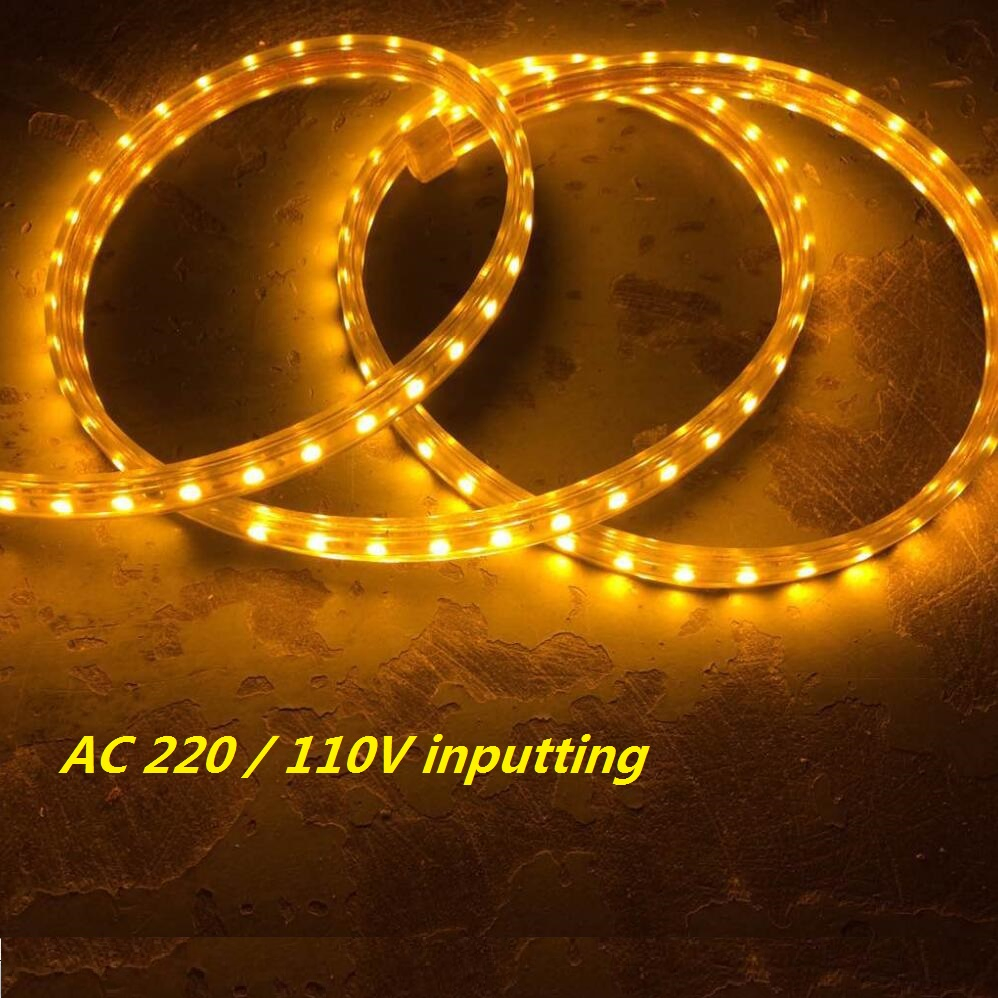 Fita de LED de alta qualidade em alta tensão, luz branca quente, luz branca fria, fita decorativa RGB, fita de LED à prova d'água para iluminação residencial e comercial