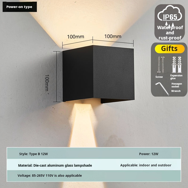 Luz de parede LED à prova d'água moderna e minimalista para corredores e escadas de hotéis