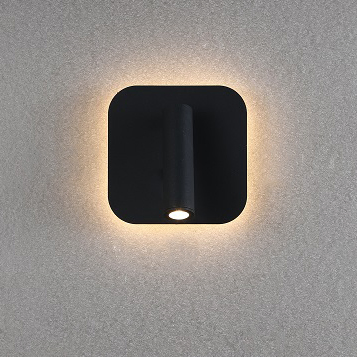 Lâmpada de Leitura de Parede Montada em Alumínio com LED Quadrada para Cabeceira