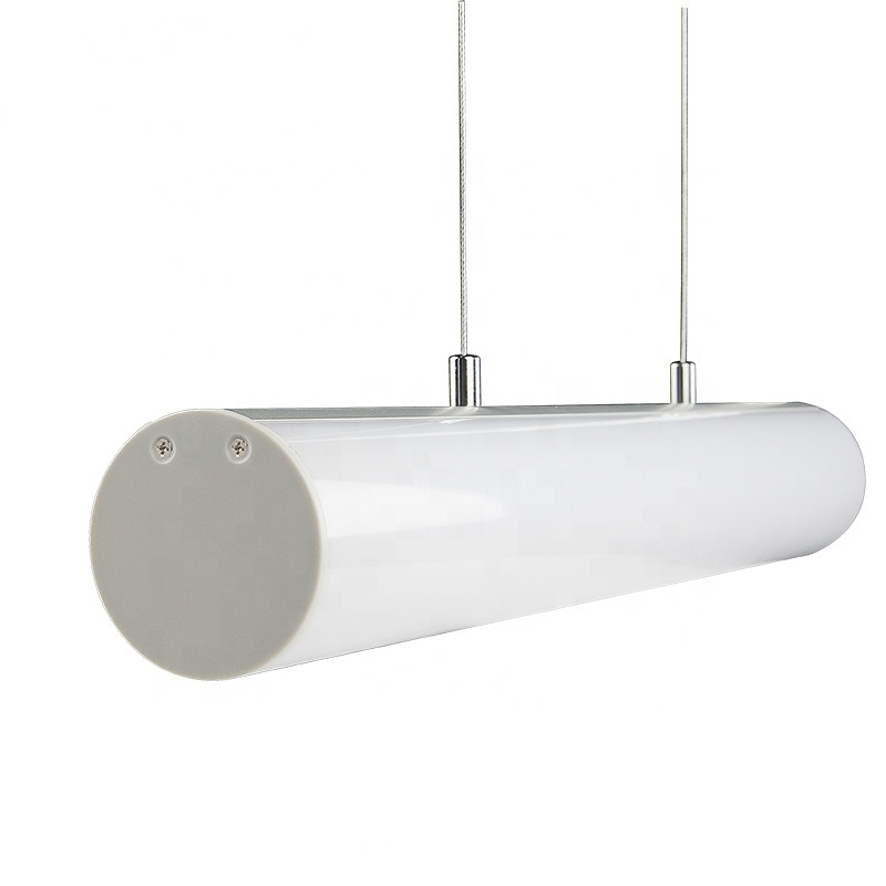 Luminária linear LED de alumínio extrudado em forma redonda de alta potência comercial
