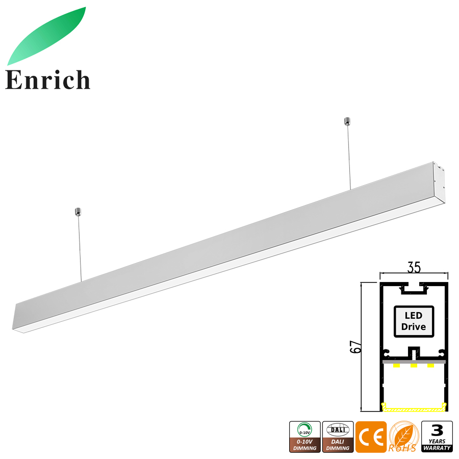 Luminária de Pendente Linear LED para Iluminação Interna