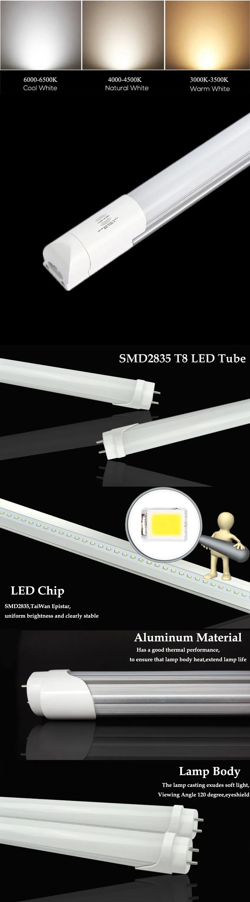 Detalhes do Tubo LED