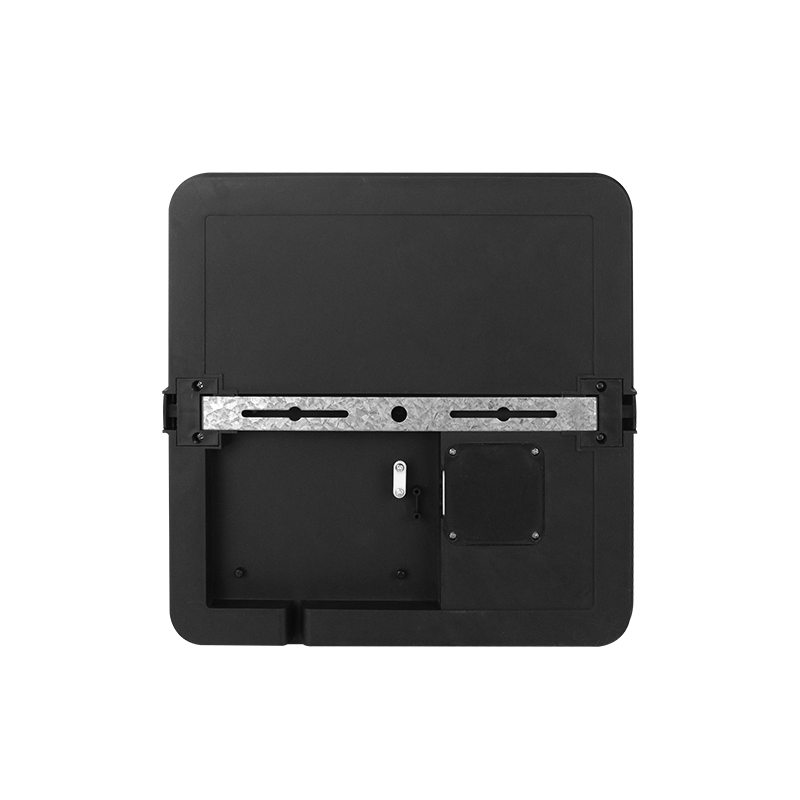 Luz de Teto LED Quadrada Branca Preta de Madeira de Noz para Exterior com Sensor de Movimento