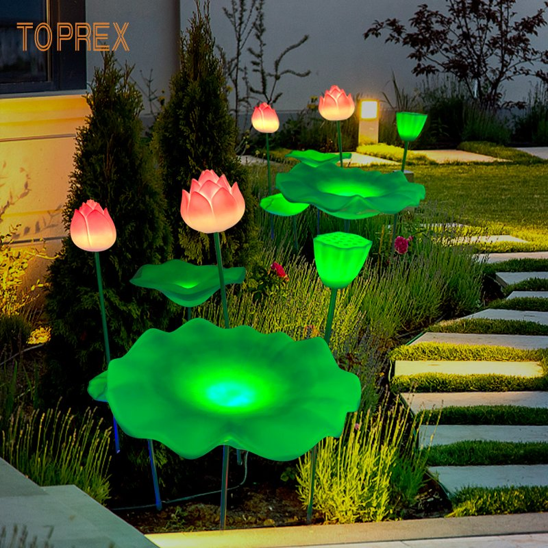 Luz LED Flor de Lótus Toprex para Decoração de Eventos e Jardins Deslumbrantes