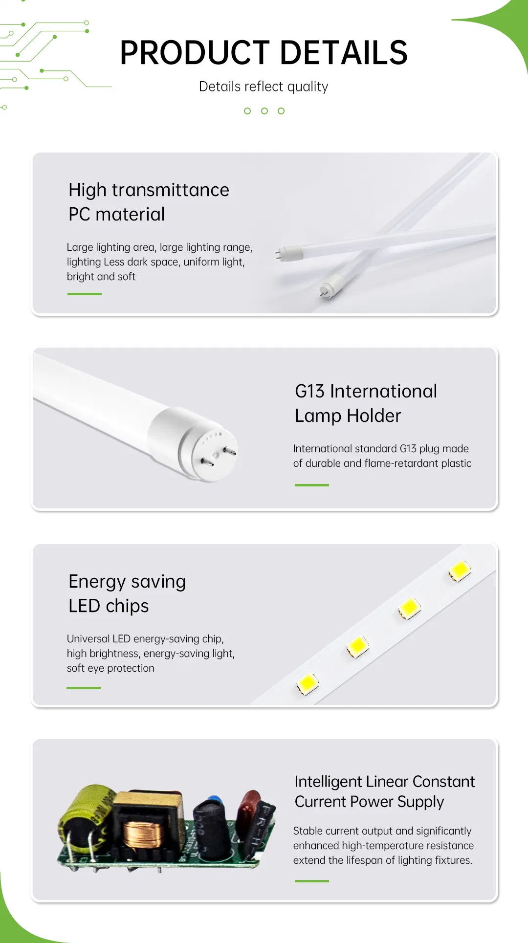 Especificações LED