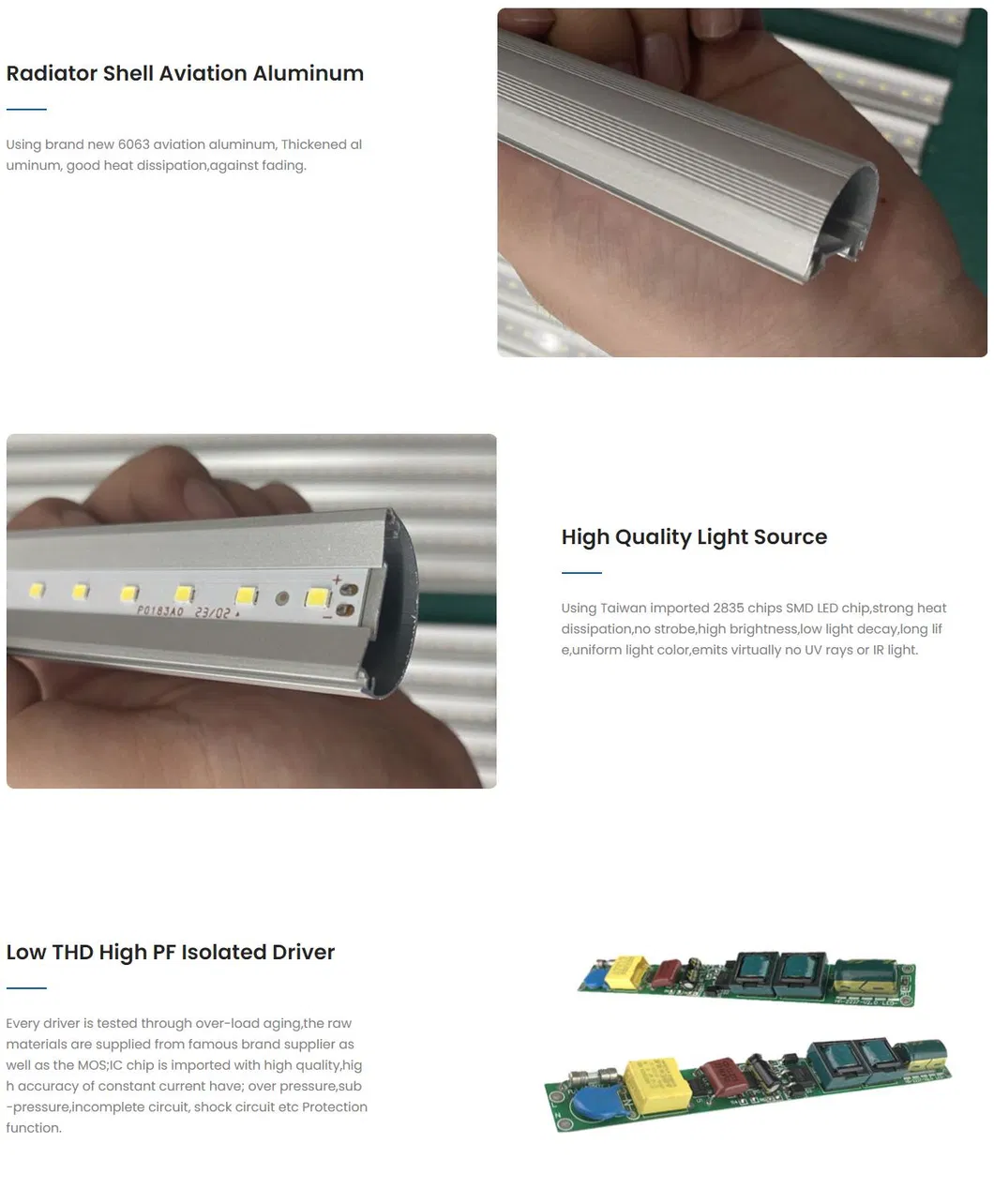 Tubo LED Detalhes