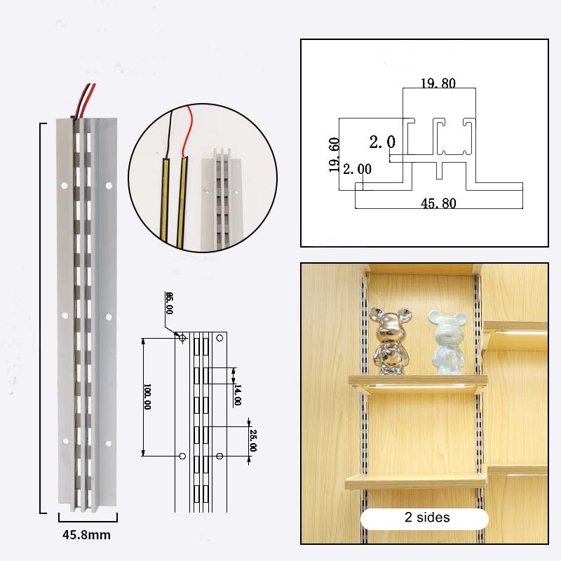 12V Sistema de Iluminação de Trilhos de LED com Perfil de Alumínio Eletrificado Mercado de Trilhos Eletrificados Conjuntos Elétricos de Prateleiras Luzes Spot LED Potência Trilho LED