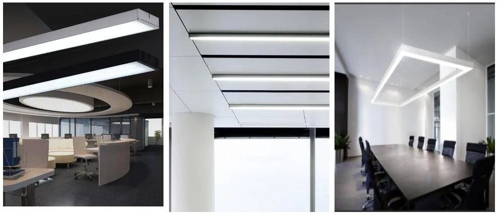Aplicação da luminária linear LED
