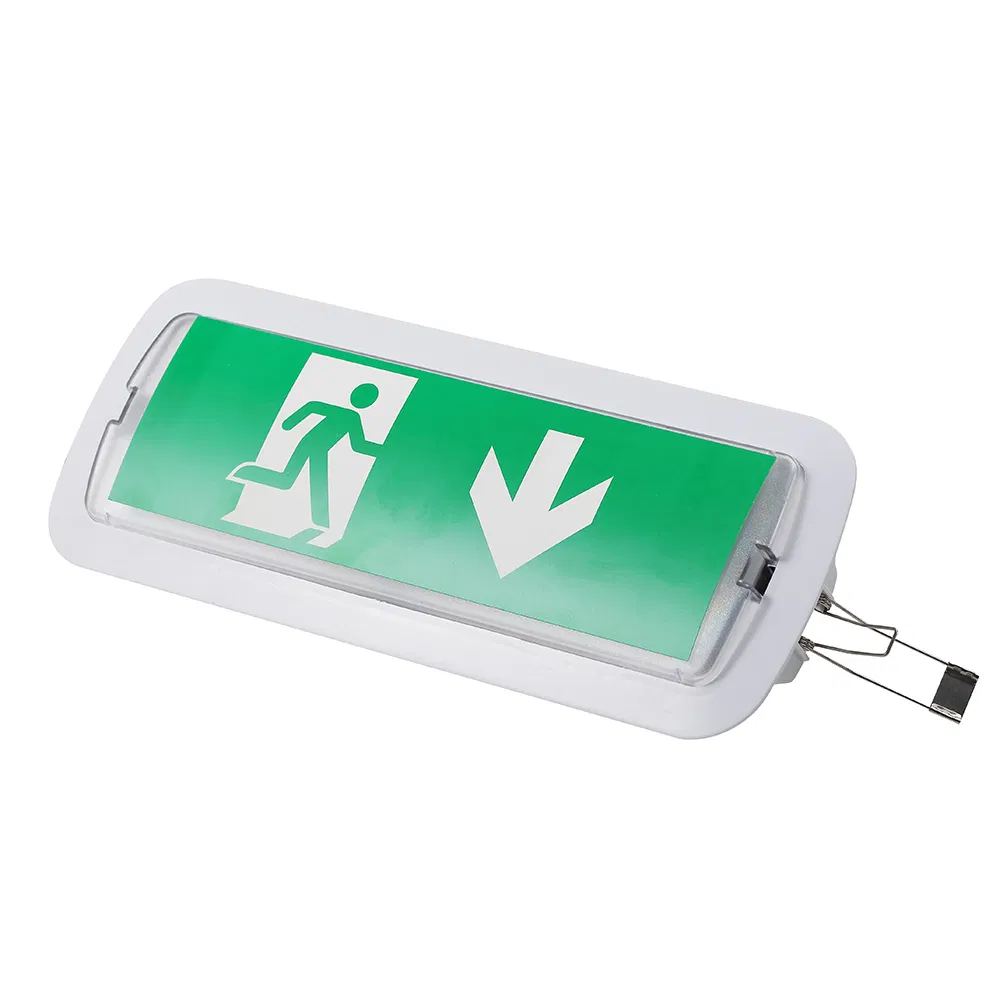 220V 3W Iluminação de Emergência LED Recessada Slim para Testes Automáticos