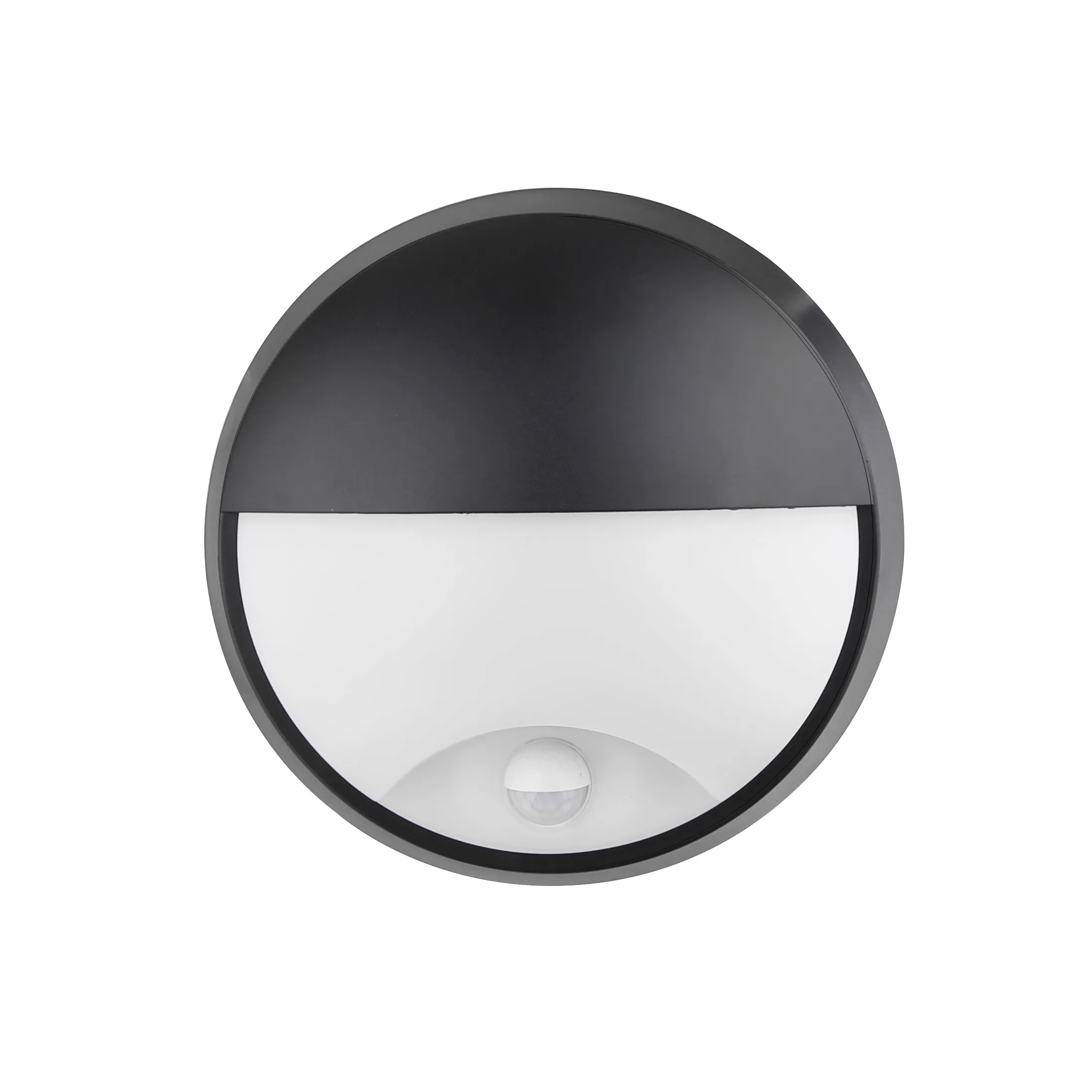 Lâmpada de Bulkhead LED Preta com Sensor PIR IP65 18W 3000K 4000K 6000K CCT Fábrica de Alta Qualidade