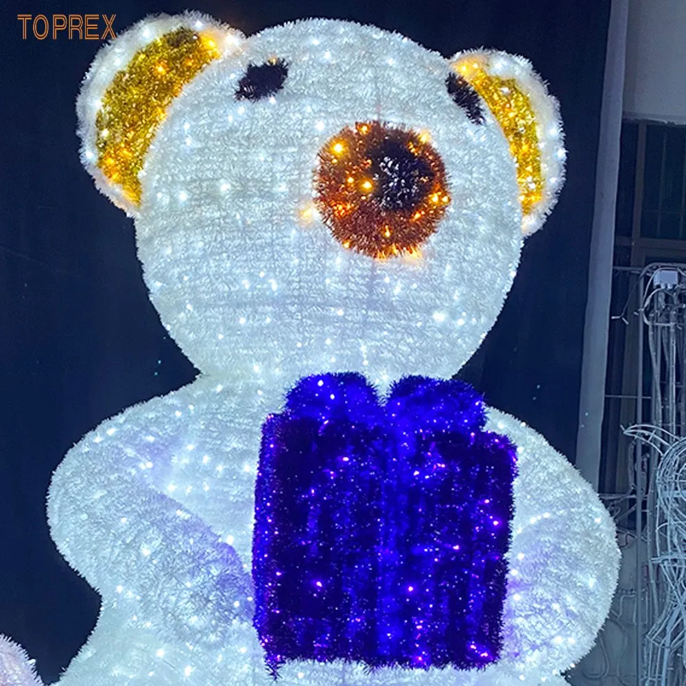 Lâmpada Externa Toprex Giant Projeto Decorações de Natal LED 3D Motivo Urso de Pelúcia Iluminação