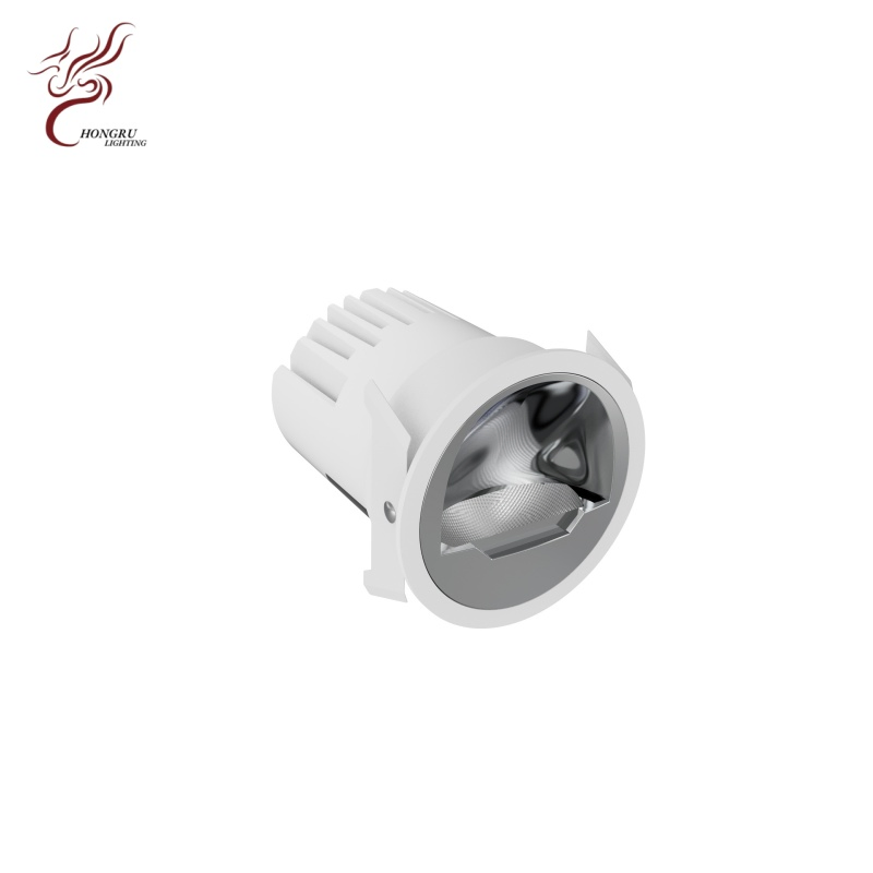 Downlight COB assimétrico versátil e holofote embutido polarizado LED