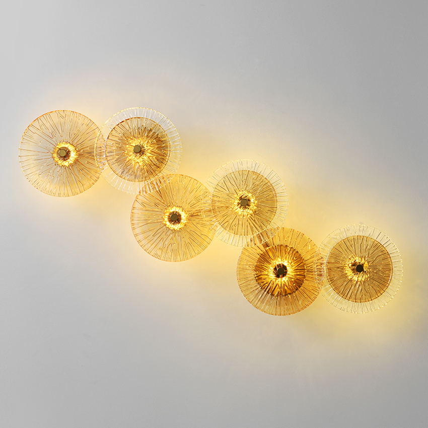 Luz de parede LED de vidro moderna, forma simples de folha de lótus, lâmpada de parede criativa (WH-OR-38)