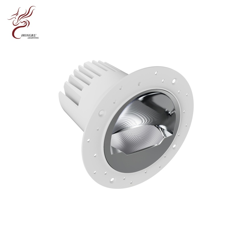 Luminária de LED assimétrica premium e holofote embutido polarizado