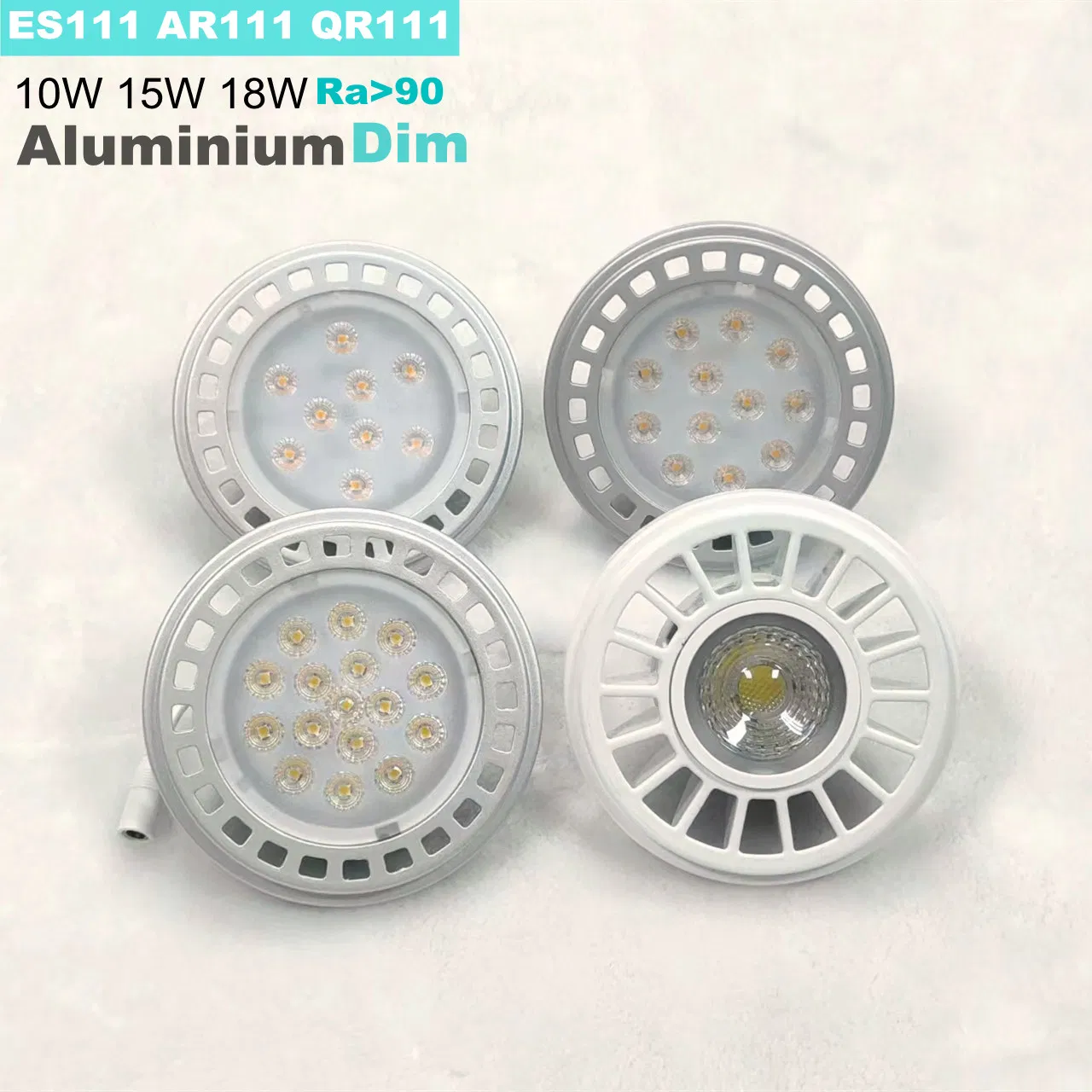 12degree Ar 111 11W 15W18W 20W Lâmpada LED AR111 G53 220V &amp; 12 Holofote LED de Volt 12V 24V AC DC PAR 36 Luz de Teto Lente Leite G53 Iluminação de Lâmpada LED EMC CB RoHS Kc