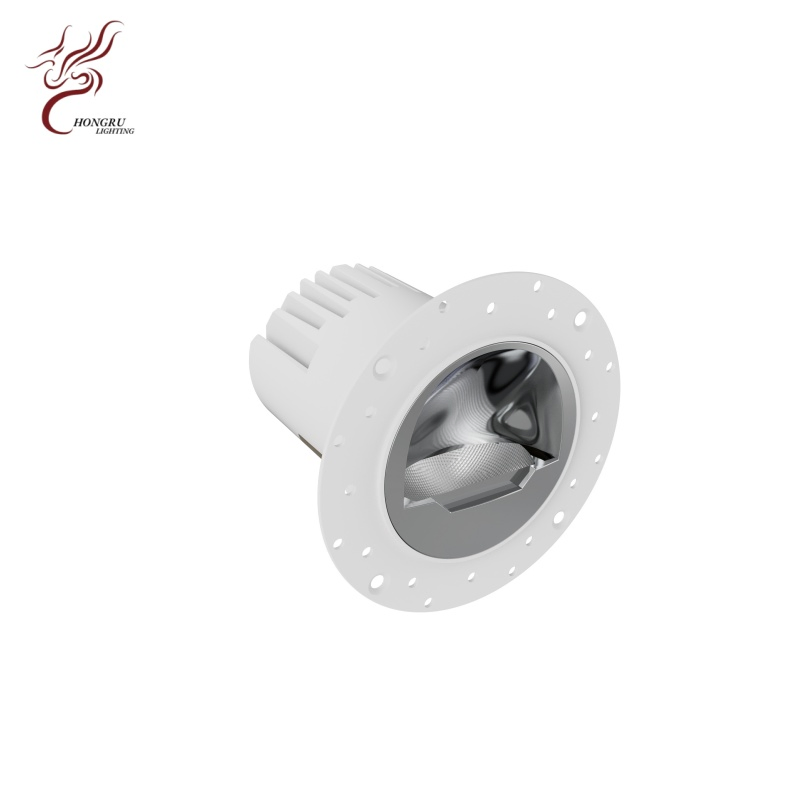 Downlight assimétrico eficiente e holofote embutido polarizado LED
