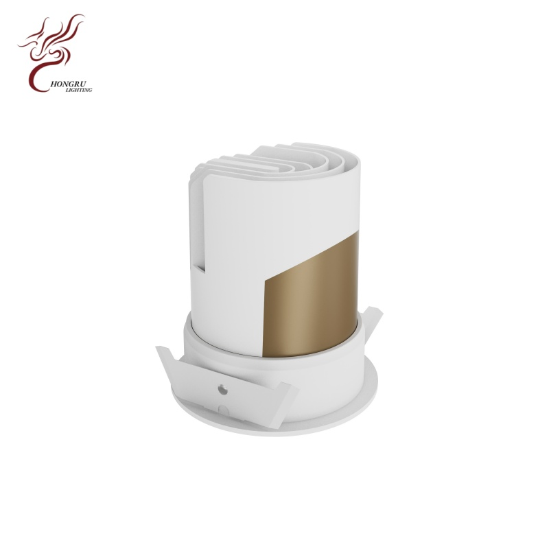 Luminária de LED assimétrica premium e holofote embutido polarizado