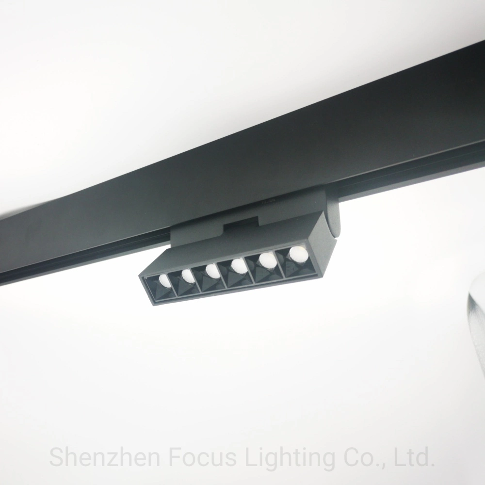DC48V Luzes Magnéticas de Trilho Magnético Linear de Alumínio para Teto Recessado Suspenso Criativo 0.5m 1m 2m 3m Luzes LED Magnéticas de Trilho Iluminação Industrial