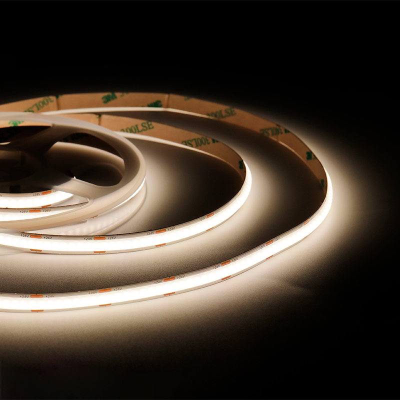 12V 24V 2700K-6500K 8mm Barra de Iluminação LED Flexível com Luz de Fundo COB Sem Ponto para Decoração de Ambiente Escritório Inteligente