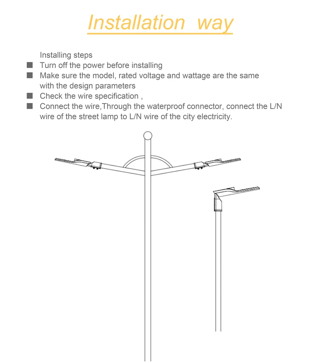 Iluminação Pública Inteligente LED para Economia de Energia 4000K Controle Inteligente IP66 Lâmpada de Rua à Prova d'Água Solução de Luz para Estacionamento LED