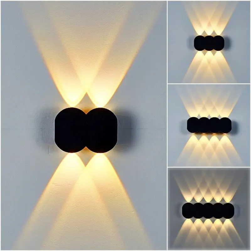 Luz de parede LED de design moderno para sala de estar interna, luz de suporte de parede externa